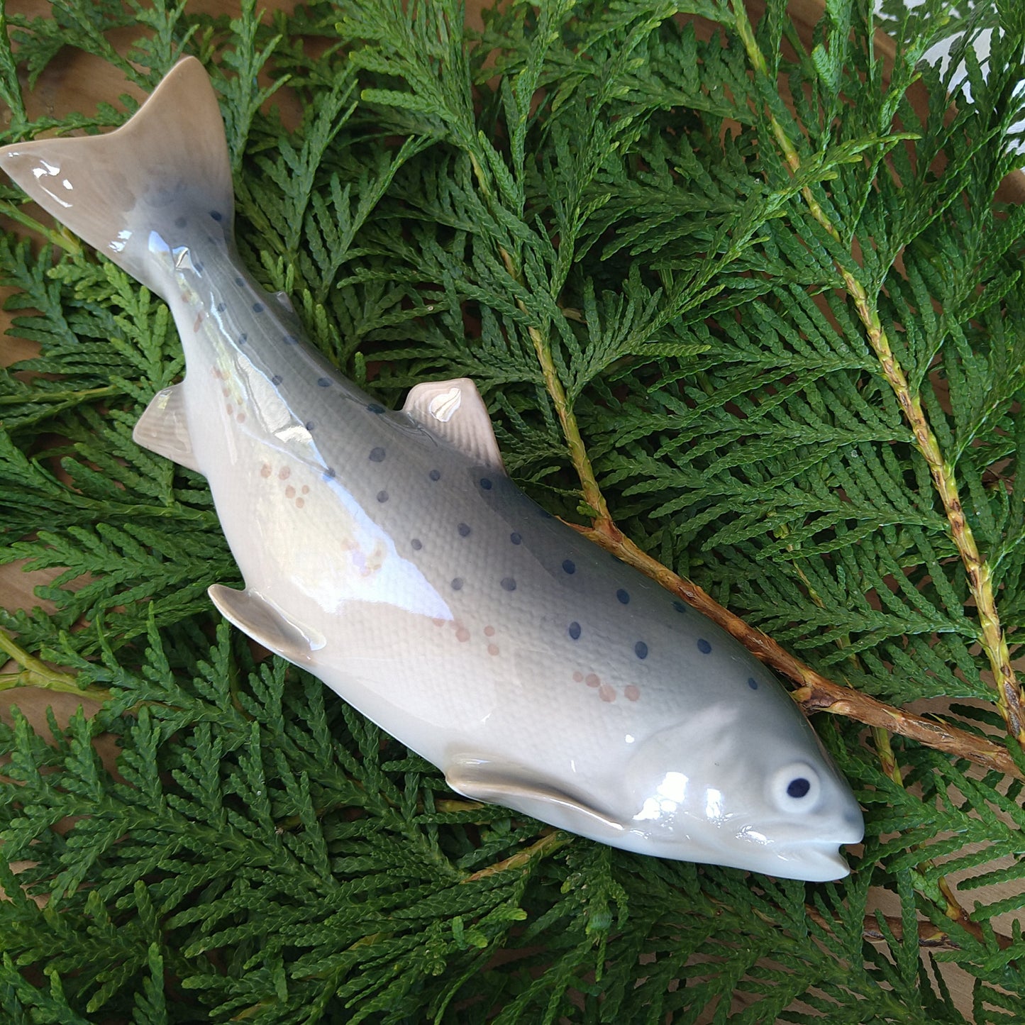 Royal Copenhagen Rainbow Trout Figurine, approx. 20.5cm L, approx. 7cm H