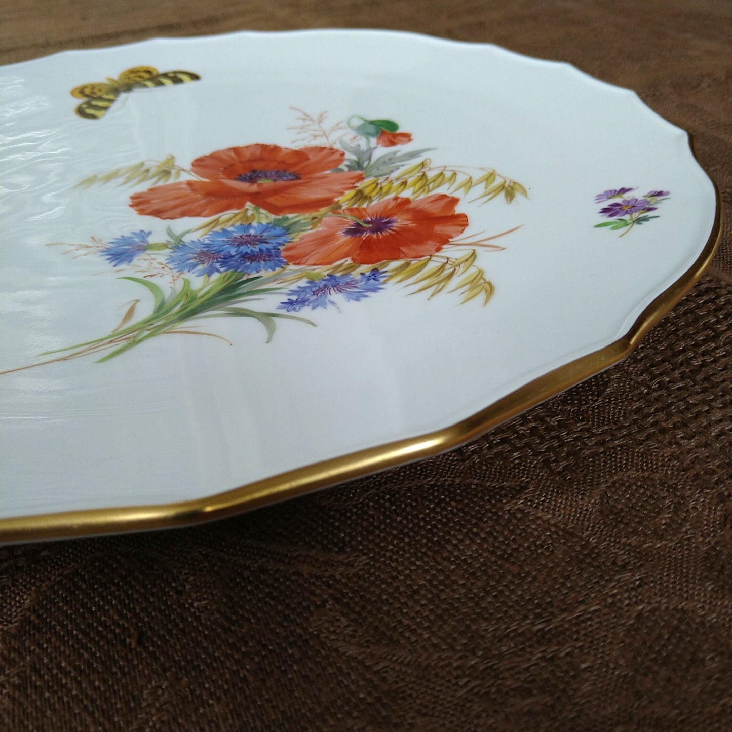 1993年の自然主義絵付けサーヴィングプレート大皿直径約32㎝/ServingPlate,ca32cmD