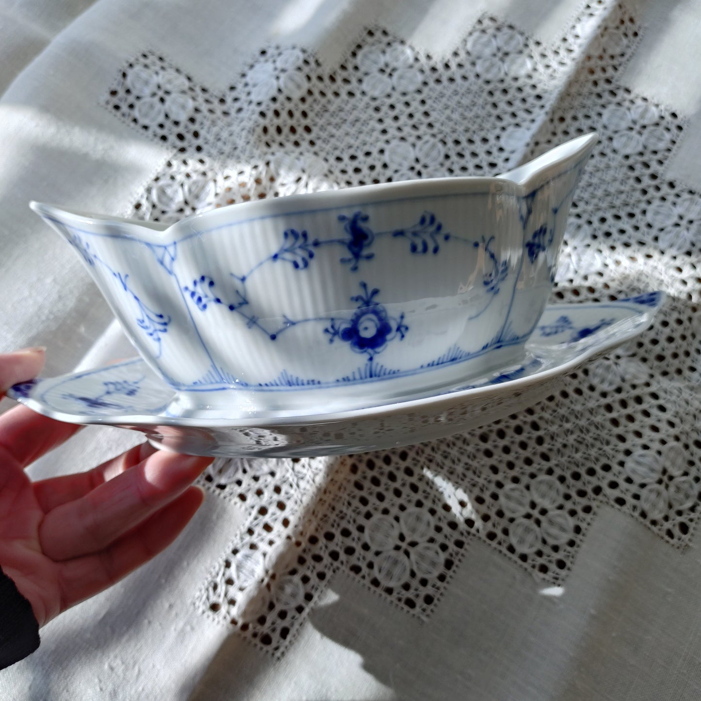 1965年RoyalCopenhagenブルーフルーテッドプレインのソースボード高さ約9㎝H横幅約24㎝L