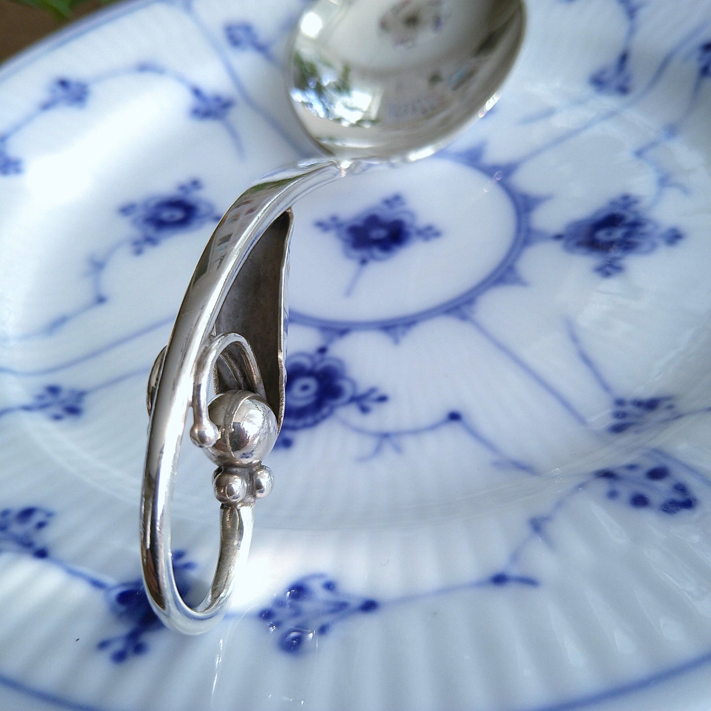GeorgJensenオーナメンタルNo141のコンポートスプーン(大)16㎝L/OrnamentalNo 141 Comport spoon