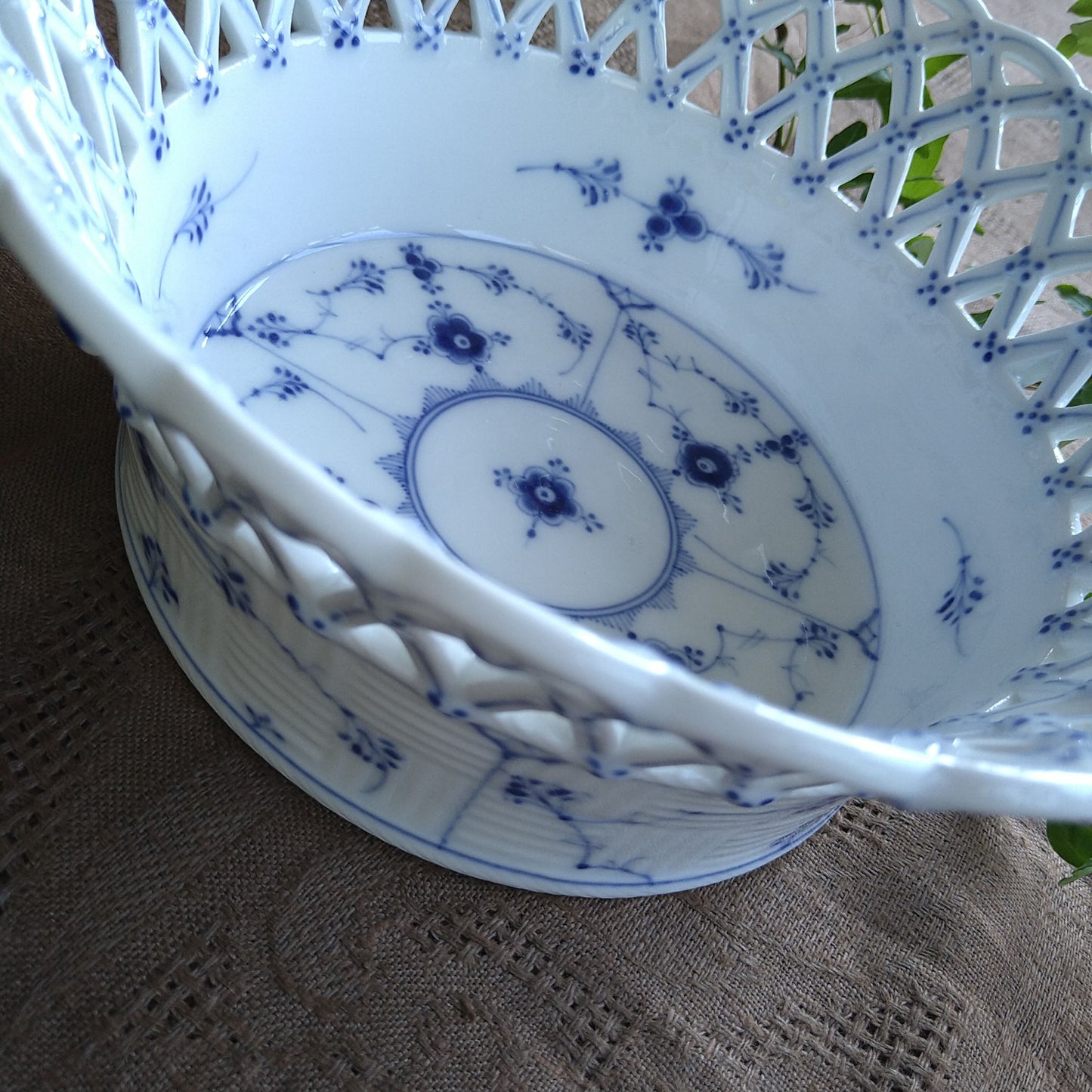 1894～1900年RoyalCopenhagenブルーフルーテッドオープンワークのバスケット/Openwork Baskets