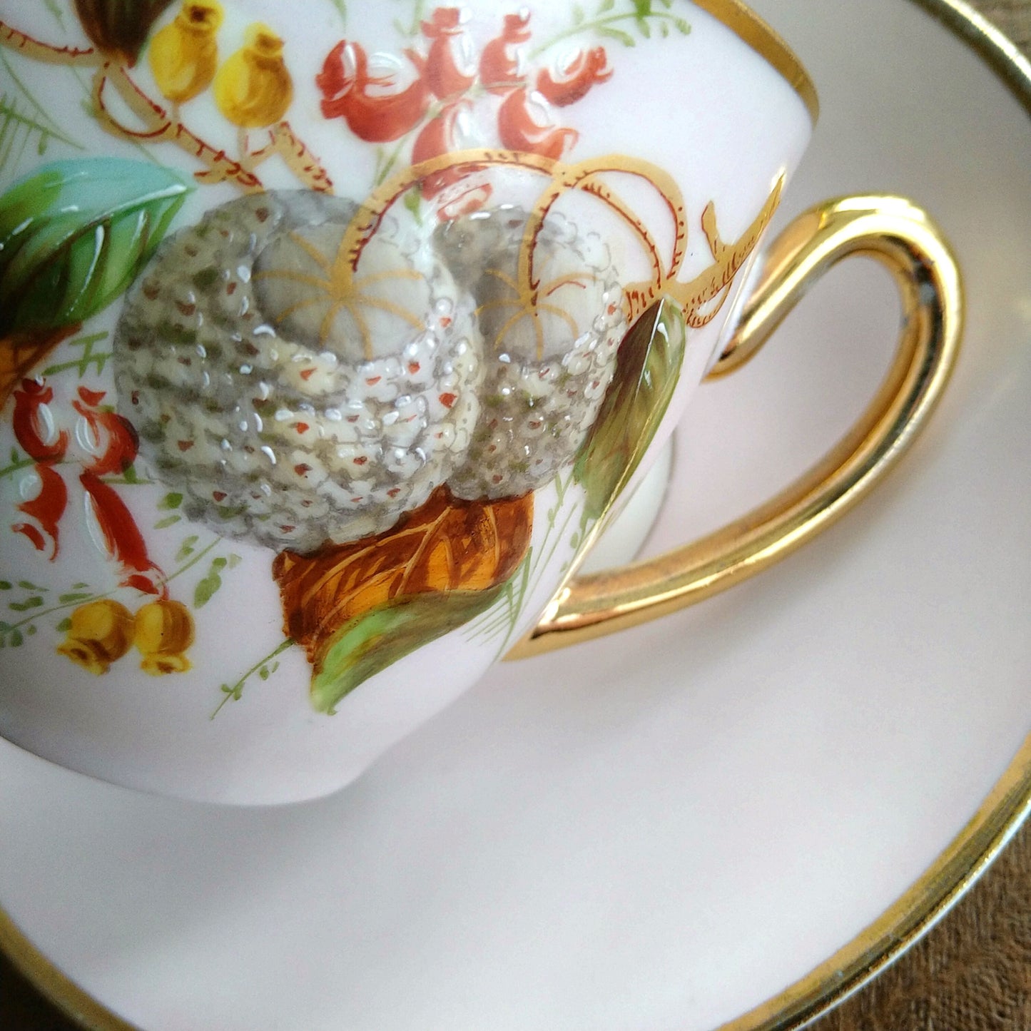 1853～1894年!Bing＆Grondahlビングオーグレンダールのアンティークのピンクのカップソーサー/AntiqueCupSaucer