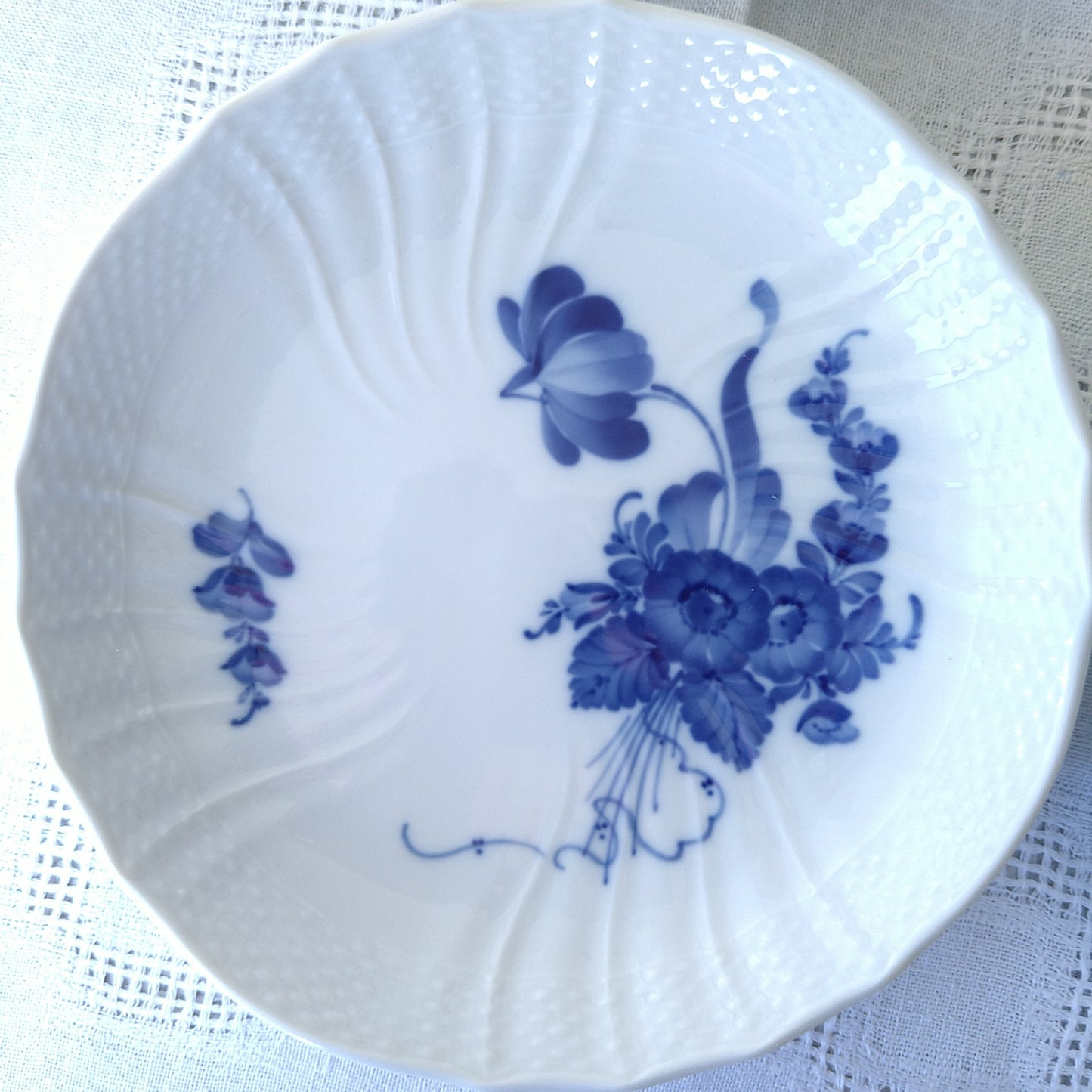 RoyalCopenhagenブルーフラワーカーブのフラットプレート直径約19㎝D/BlueFlowerCurvePlate19cm