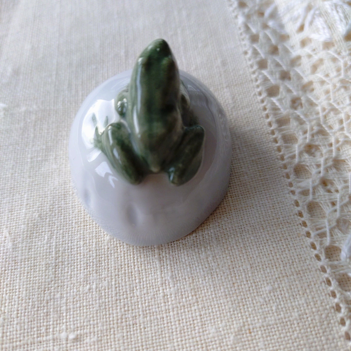 Royal Copenhagen Figure, Frog on a Stone