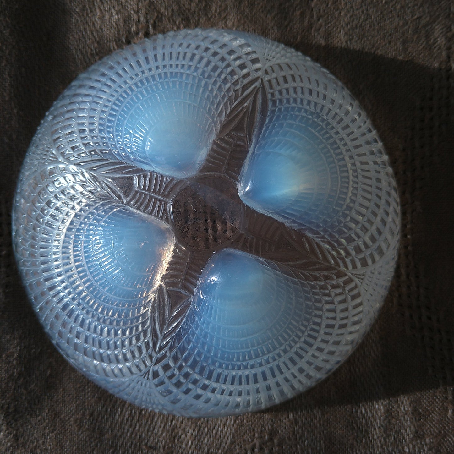 R.LaliqueルネラリックCOQUILLES.No.5/オパルセントのボウル直径約13.3㎝D高さ約5.4㎝H