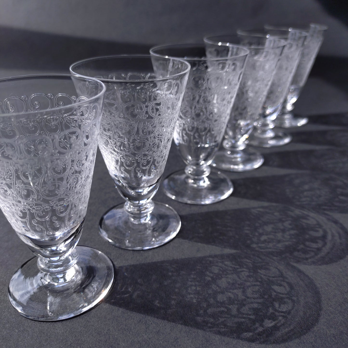 リキュールグラス5個セット オールドバカラ/OldBaccarat 高さ約8.3cmH, 5cmD