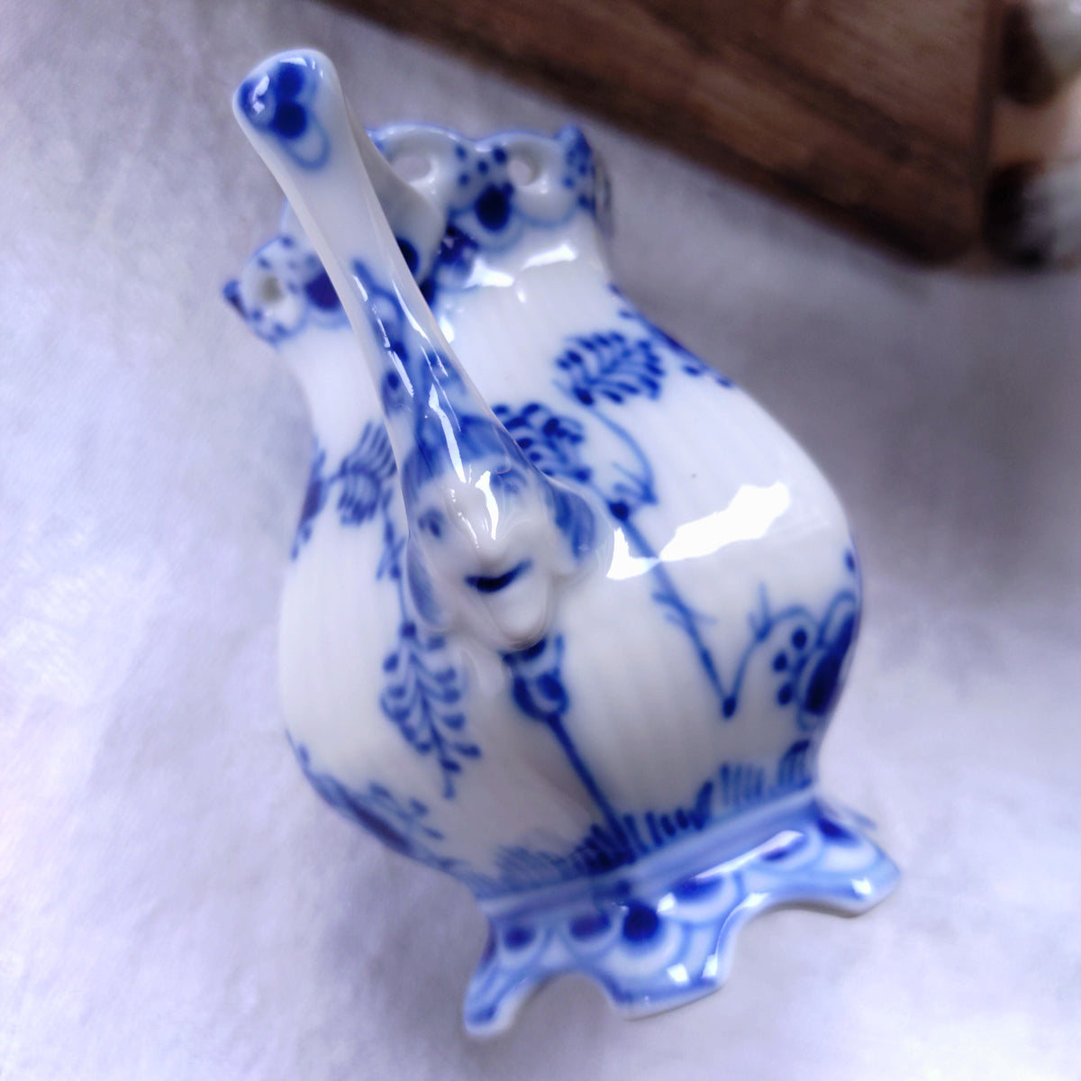 1980～1984年RoyalCopenhagenブルーフルーテッドフルレースのミルクピッチャー高さ8.3㎝/Full Lace Creamer