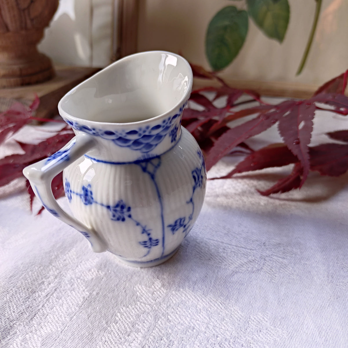 Royal Copenhagen Small Half Lace Creamer/Milk Pitcher, approx. 8.2 cm H