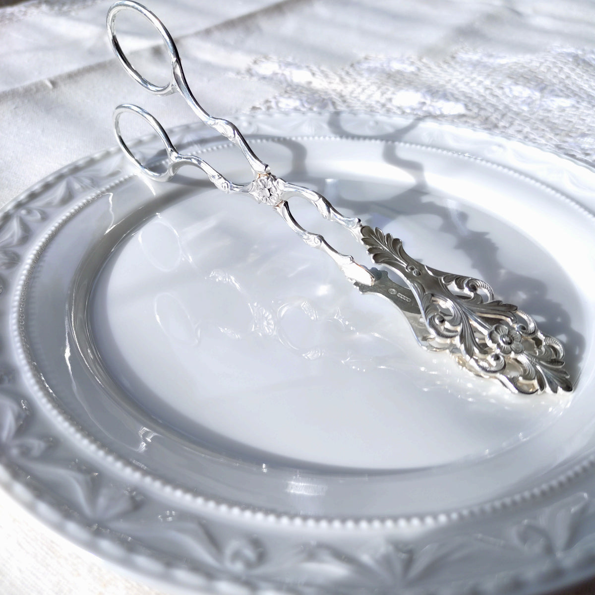 NorwayノルウェーSilver830シルバーケーキトングVikingRose長さ約16.5㎝L重さ約36g