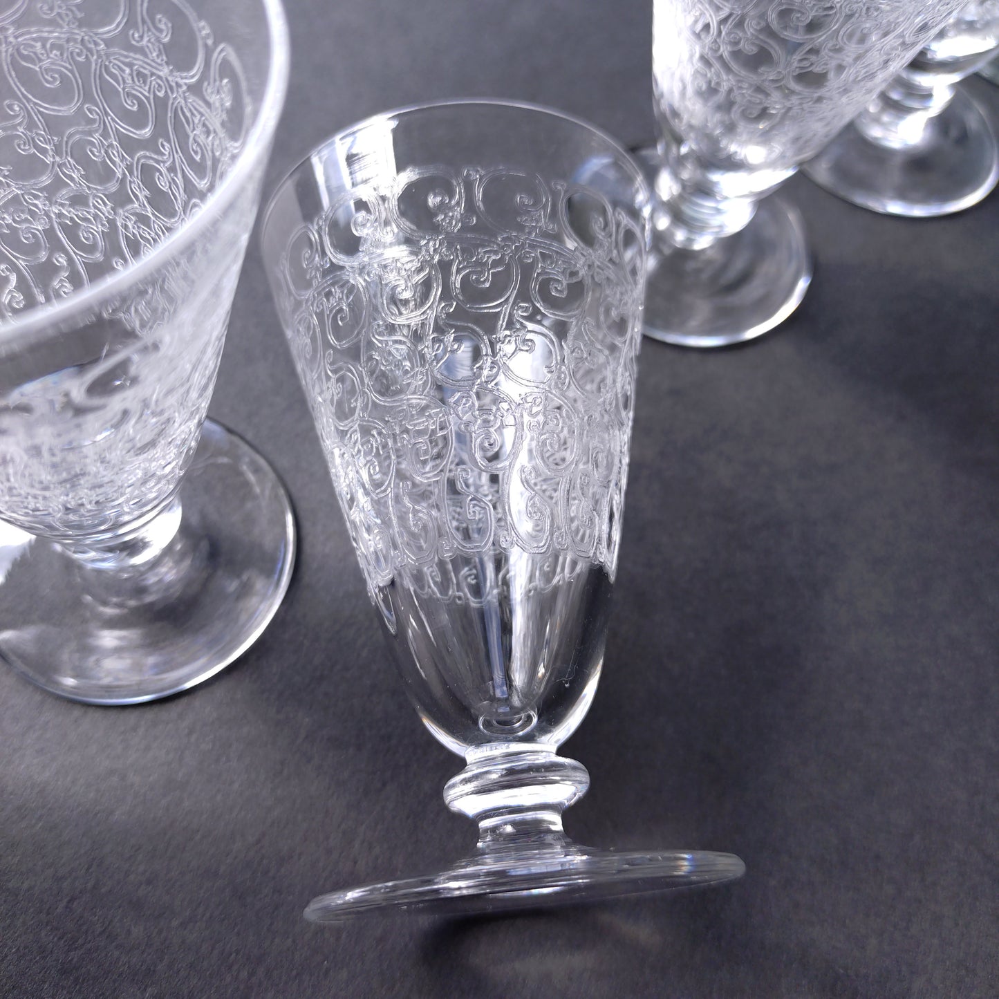 リキュールグラス5個セット オールドバカラ/OldBaccarat 高さ約8.3cmH, 5cmD