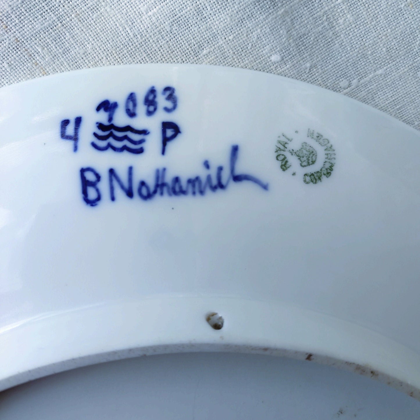 ロイヤル・コペンハーゲン UNIKA チャージャー　B. Nathanielsen作　1899年　パテ・シュール・パテ技法