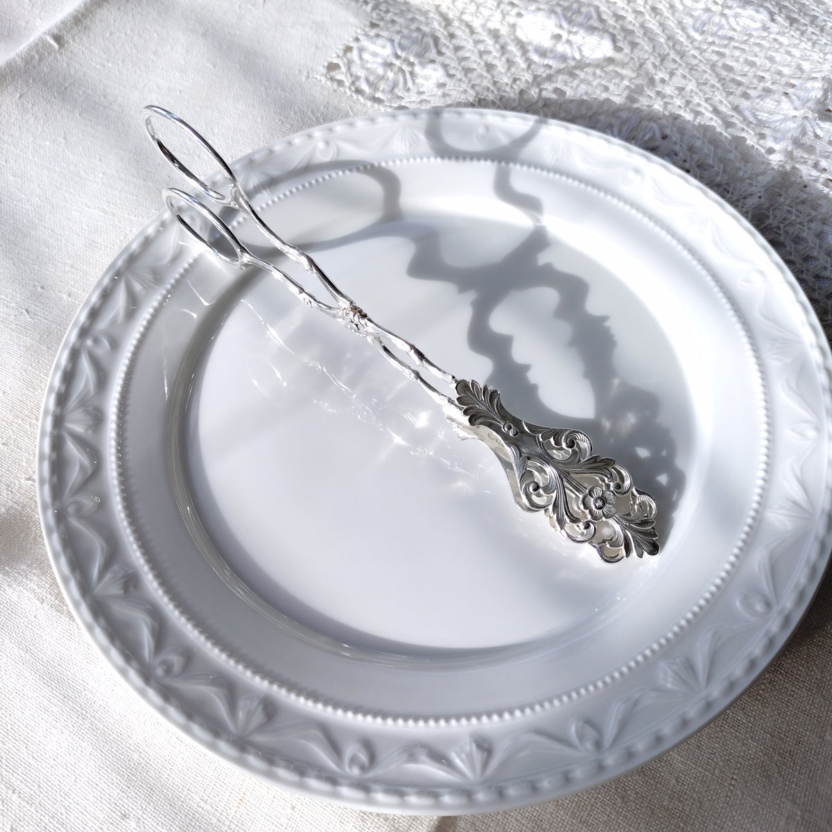 NorwayノルウェーSilver830シルバーケーキトングVikingRose長さ約16.5㎝L重さ約36g