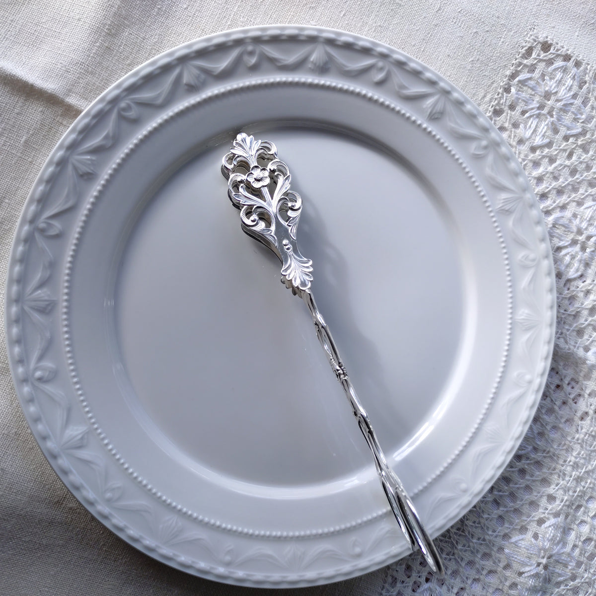NorwayノルウェーSilver830シルバーケーキトングVikingRose長さ約16.5㎝L重さ約36g