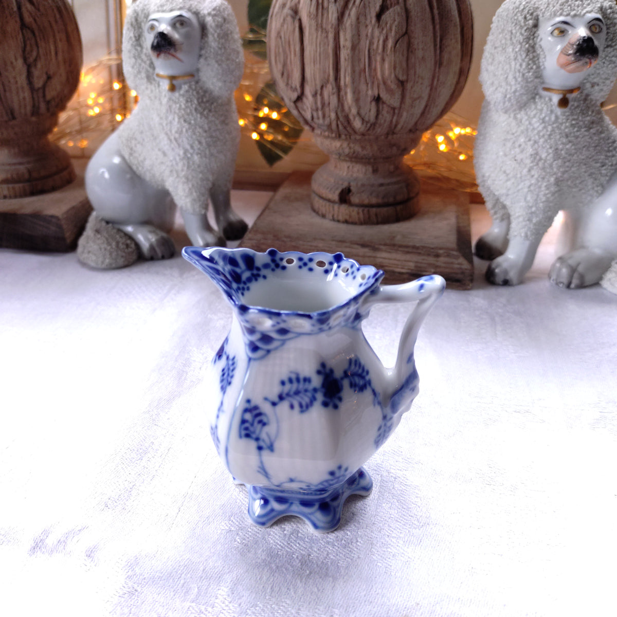 1980～1984年RoyalCopenhagenブルーフルーテッドフルレースのミルクピッチャー高さ8.3㎝/Full Lace Creamer