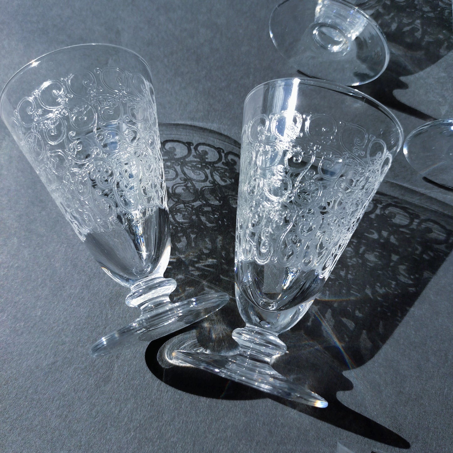 リキュールグラス5個セット オールドバカラ/OldBaccarat 高さ約8.3cmH, 5cmD