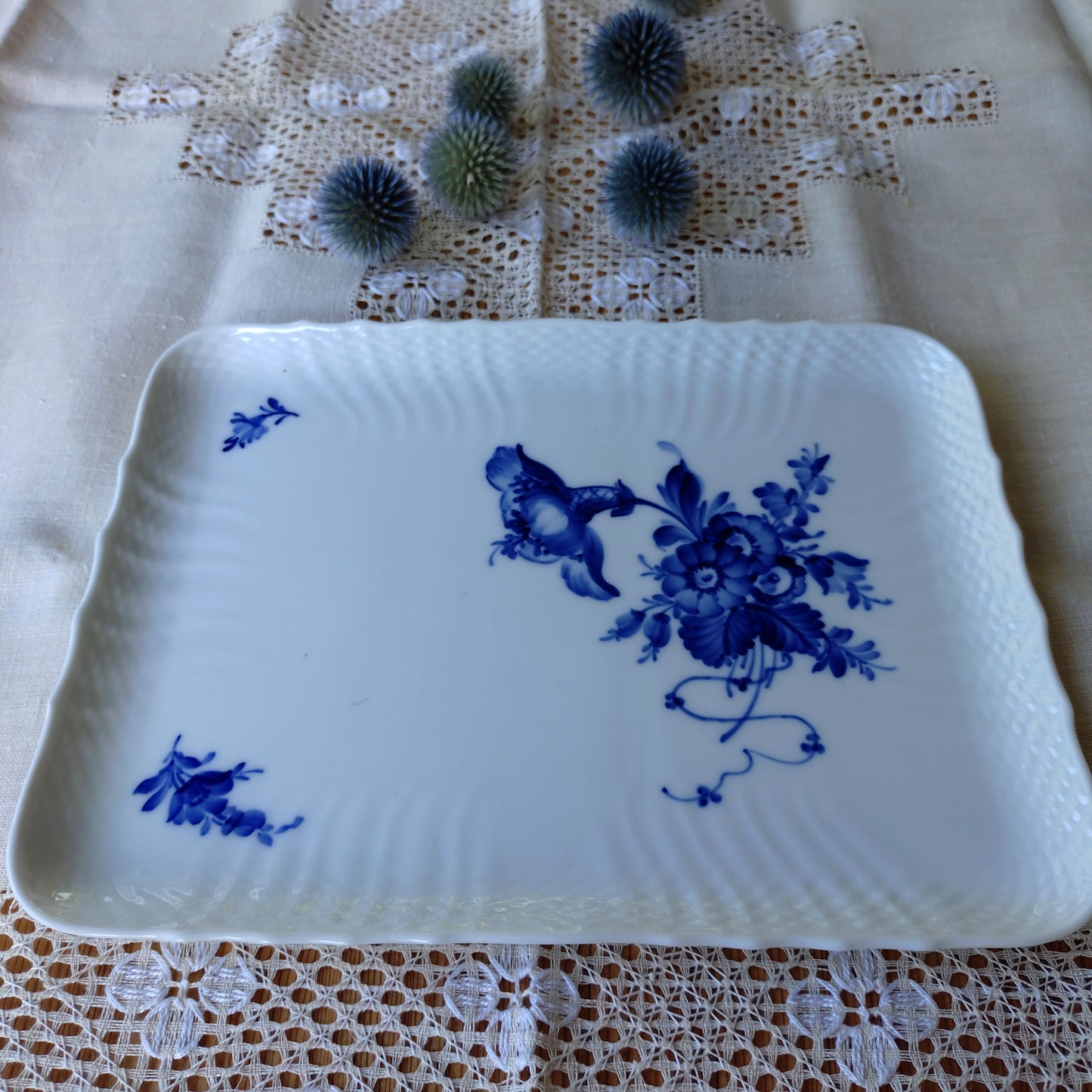 RoyalCopenhagenブルーフラワーカーブの長方形トレイ27.5㎝×２１